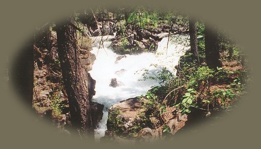 the rogue river gorge in the cascade mountains of oregon.